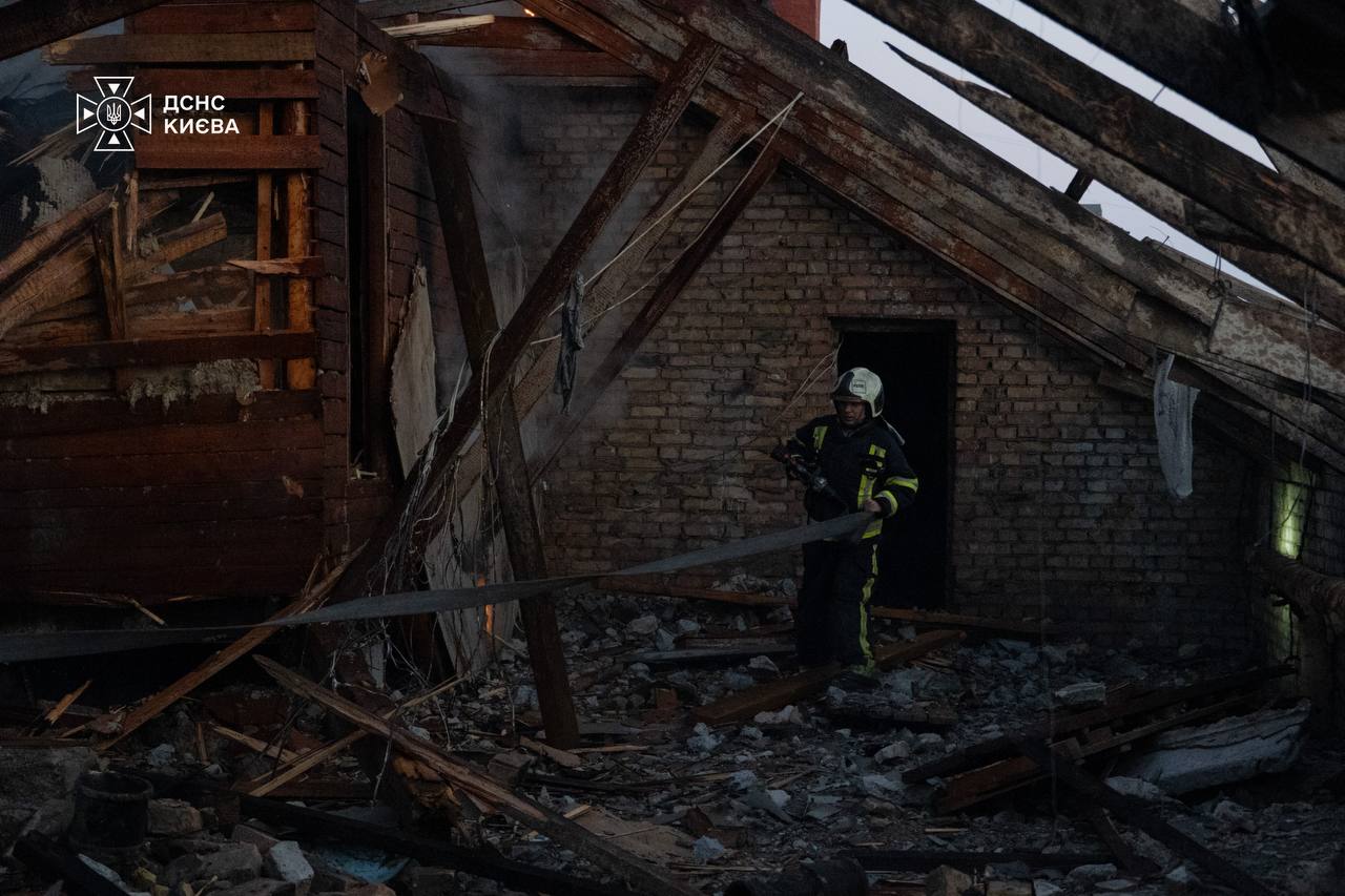 Russian strike hits six-story residential building in Kyiv, one injured